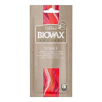 Biovax Botanic, Baicapil, Malina Moroszka, Olej z Róży,  intensywnie regenerująca maska do włosów, 20 ml