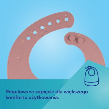 Canpol babies, śliniak silikonowy z kieszonką Dots, szary, 1 szt.