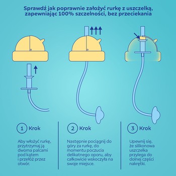 Canpol Babies, kubek niekapek z rurką i odważnikiem, 6 m+, szary, 270 ml