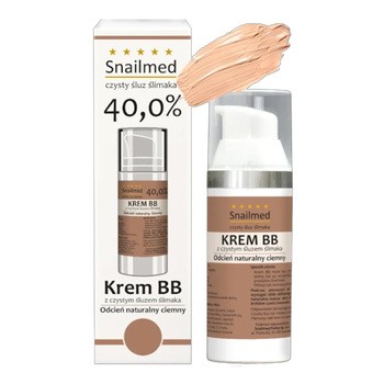 Snailmed, krem BB ze śluzem ślimaka i woskiem pszczelim, naturalny ciemny, 50 ml