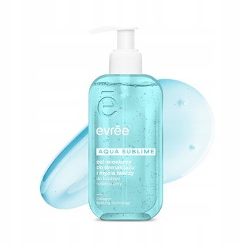 Evree Aqua Sublime, żel micelarny do demakijażu i mycia twarzy, 200 ml