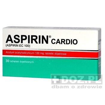 Aspirin Cardio, 100 mg, tabletki dojelitowe, 30 szt. (import równoległy, InPharm)