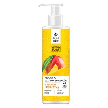 Botanic Origin, odżywczy szampon do włosów z mango i keratyną, 300 ml