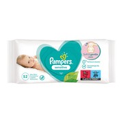 Pampers Sensitive, chusteczki nawilżane dla niemowląt, 52 szt.        