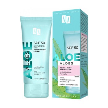AA Aloes, Nawilżający krem SPF 50, 40 ml