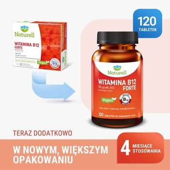 Naturell Witamina B12 Forte, tabletki do żucia, 120 szt.
