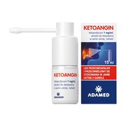 Ketoangin, 1 mg/ml, aerozol do stosowania w jamie ustnej, 15 ml, butelka        