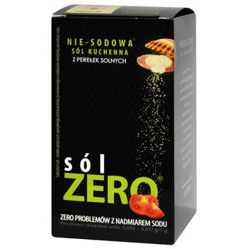 Sól ZERO, nie-sodowa sól kuchenna, proszek, 90 g