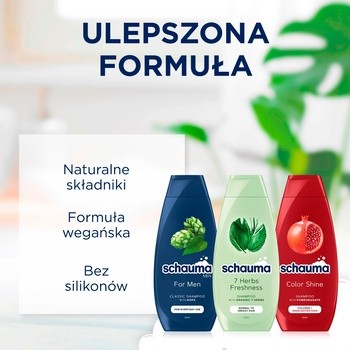 Schauma 7 Herbs Freshness, szampon ziołowy do włosów normalnych i przetłuszczających się, 400 ml