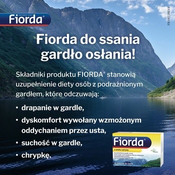 Fiorda, pastylki do ssania o smaku cytryny, 30 szt.