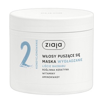 Ziaja Wygładzanie Liście Baobabu, maska do włosów puszących się, 350 ml