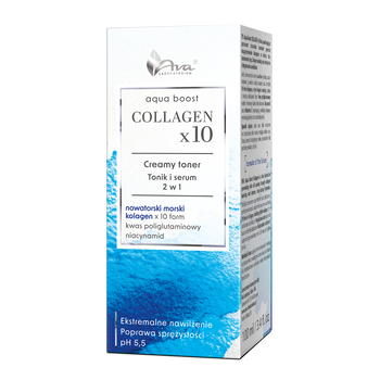 Ava Aqua Boost Collagen Creamy, tonik i serum 2w1, 100 ml