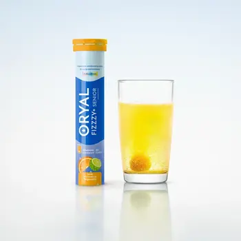 Oryal Fizzzy+ Senior, tabletki musujące, smak pomarańcza - baergamotka, 20 szt.