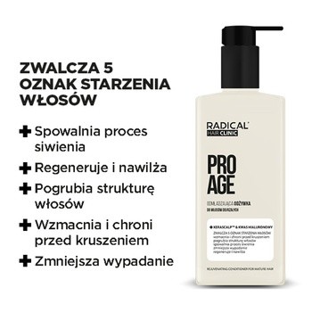 Farmona Radical Hair Clinic ProAge, odmładzająca odżywka do włosów dojrzałych, 200 ml