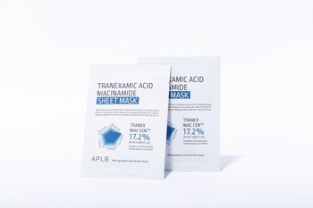 APLB Tranexamic Acid Niacinamide Sheet Mask, rozjaśniająca maska w płachcie z kwasem traneksamowym i niacynamidem, 25 ml