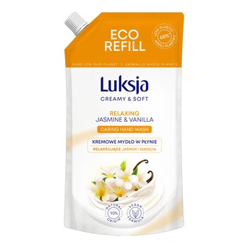 Luksja Creamy & Soft, relaksujące mydło w płynie, Jaśmin i Wanilia, refill, 400 ml