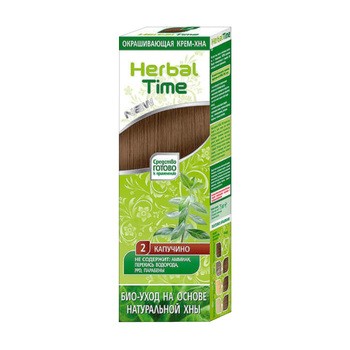 Herbal Time, naturalna henna do włosów, nr 02 cappuccino, 75 ml