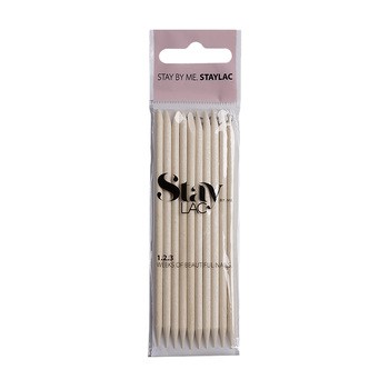 Staylac Push Me Sticks, patyczki drewniane do zdobień paznokci, 10 szt.