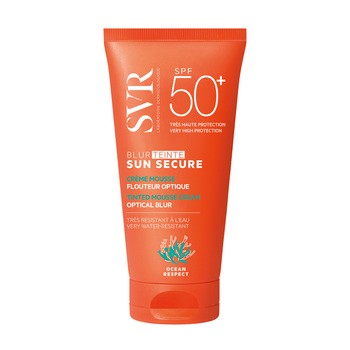 SVR Sun Secure Blur, Ochronny krem optycznie ujednolicający skórę SPF 50+, beige rose, 50 ml