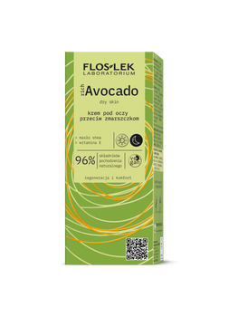 Flos-Lek, Rich Avocado,  krem pod oczy przeciw zmarszczkom, 30 ml