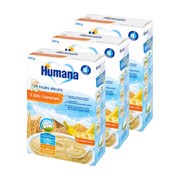 Zestaw 3x Kaszka Humana, mleczna, 5 zbóż z bananami