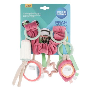Canpol Babies, zawieszka do wózka/fotelika PASTEL FRIENDS, rózowy, 1 szt.