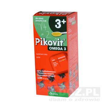 Pikovit Omega 3, syrop, dla dzieci powyżej 3 lat, 130 ml