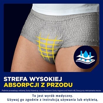 Zestaw 6 x TENA Men Active Fit, wkładki anatomiczne dla mężczyzn, level 1, 24 szt.