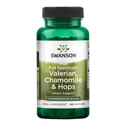 Swanson Full Spectrum Waleriana Rumianek i Chmiel, kapsułki, 60 szt.