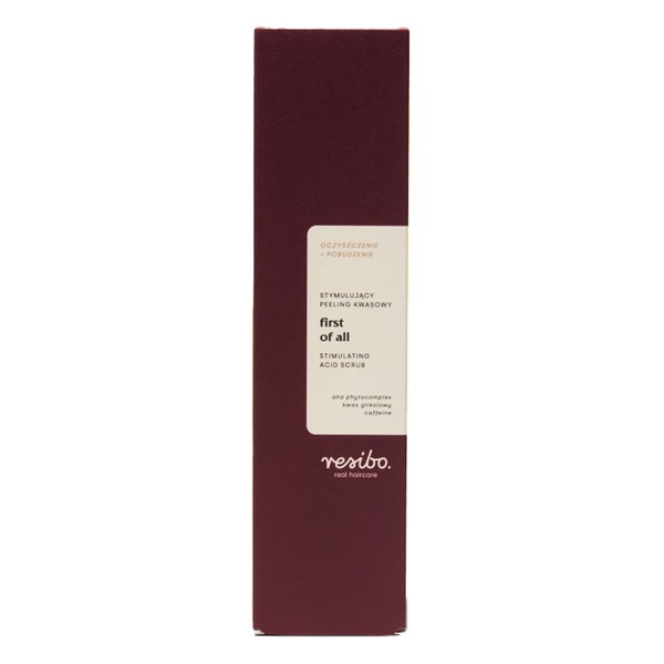 Resibo Resibo First of All, stymulujący peeling kwasowy do skóry głowy, 100 ml — Składniki i ocena