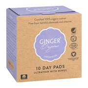 Ginger Organic, podpaski na dzień, 10 szt.