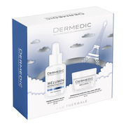 Zestaw Dermedic Melumin, serum depigmentacyjne, 30 ml + ochronny krem rozjaśniający SPF50+, 15 ml