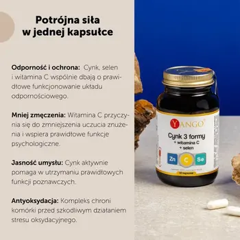 Yango Wapń + Magnez + Witamina D3 i K2, kapsułki, 60 szt.