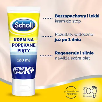 Scholl, krem regenerujący na popękane pięty, 120 ml