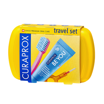 Curaprox Travel Set Yellow, zestaw podróżny, 1 szt