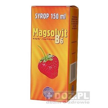 Magsolvit B6, syrop o smaku truskawkowym, 150 ml