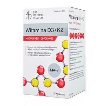 Bio Medical Pharma Witamina D3 + K2, kapsułki miękkie, 120 szt.