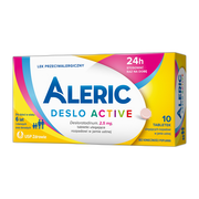 Aleric Deslo Active 2,5mg, 10 tabletek, na alergię i katar sienny dla dzieci