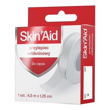 Skin Aid, przylepiec włókninowy do cięcia, 1,25 cm x 4,5 m, 1 szt.