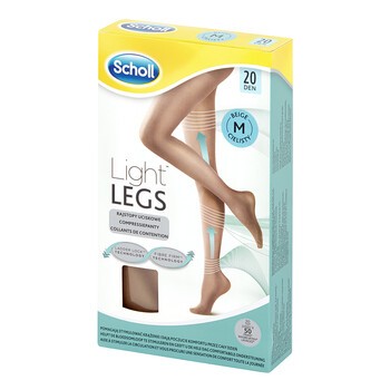 Scholl Light Legs, rajstopy uciskowe, cienkie, rozmiar M, cieliste